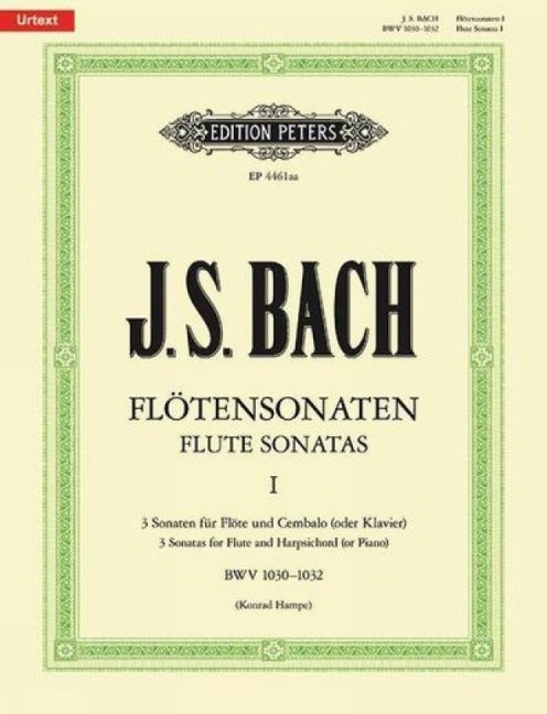 Sonaten für Flöte und Cembalo (Klavier) BWV 1030 - 1032 / URTEXT - Johann Sebastian Bach