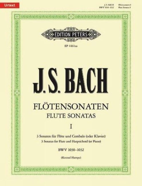 Sonaten für Flöte und Cembalo (Klavier) BWV 1030 - 1032 / URTEXT - Johann Sebastian Bach