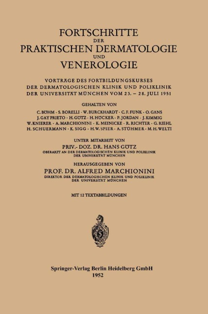 Fortschritte der Praktischen Dermatologie und Venerologie - 