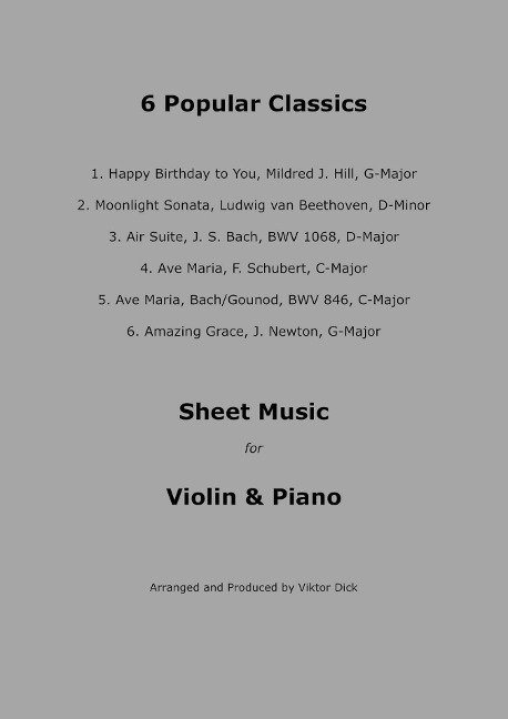 Popular Classics (Violin & Piano) - Viktor Dick