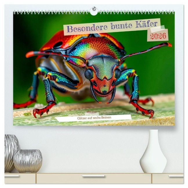 Besondere bunte Käfer (hochwertiger Premium Wandkalender 2026 DIN A2 quer), Kunstdruck in Hochglanz - Torsten Irmer