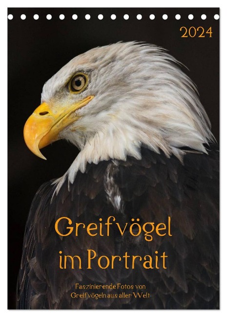 Greifvögel im Portrait (Tischkalender 2024 DIN A5 hoch), CALVENDO Monatskalender - Guido Tipka (Guti-Fotos)