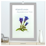 Cover-Bild zum Titel 'Alpenblumen Aquarelle aus Tirol (hochwertiger Premium Wandkalender 2026 DIN A2 hoch), Kunstdruck in Hochglanz' von 'Peter Überall'