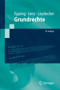 Cover-Bild zum Titel 'Grundrechte' von 'Volker Epping, Philipp Leydecker, Sebastian Lenz'