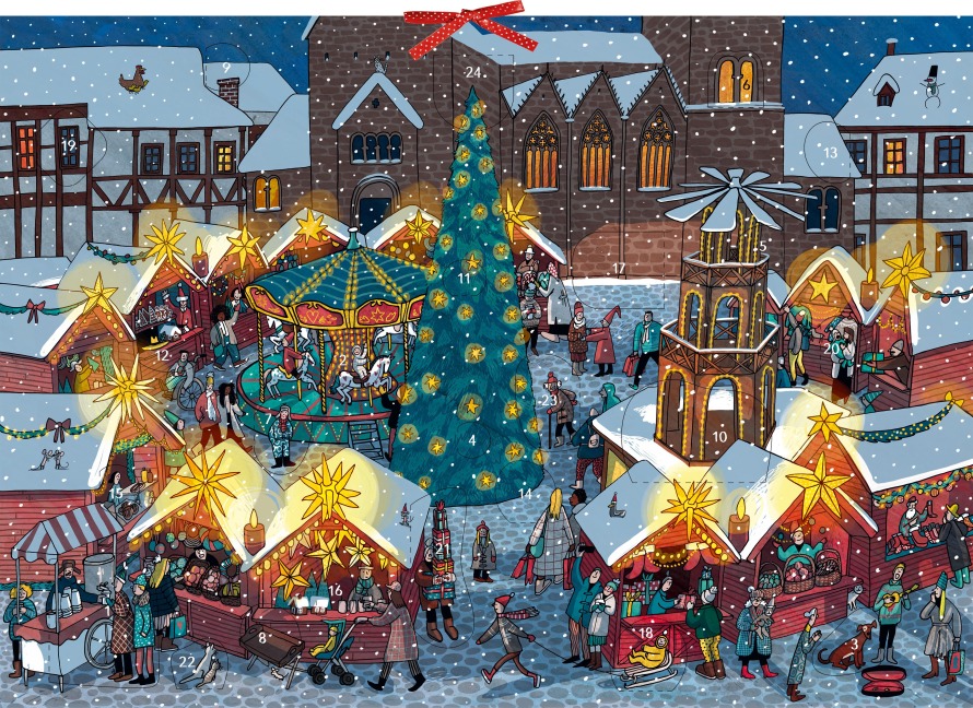 Auf dem Weihnachtsmarkt Adventskalender - Anna Desnitskaya
