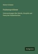 Cover-Bild zum Titel 'Psalmenprobleme' von 'Hubert Grimme'