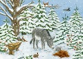 Cover-Bild zum Titel 'Sticker-Adventskalender - Eselchen im Winterwald' von ''