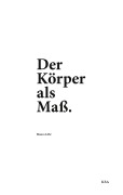 Cover-Bild zum Titel 'Der Körper als Maß' von 'Bianca Löhr'