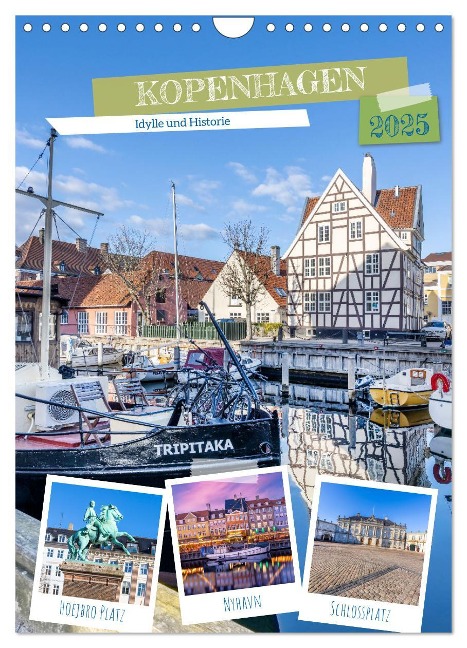 KOPENHAGEN Idylle und Historie (Wandkalender 2025 DIN A4 hoch), CALVENDO Monatskalender - Melanie Viola