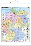 Cover-Bild zum Titel 'Deutschland politisch mit Wappen 1 : 700.000. Wandkarte mit Metallbeleistung' von 'Heinrich Stiefel'