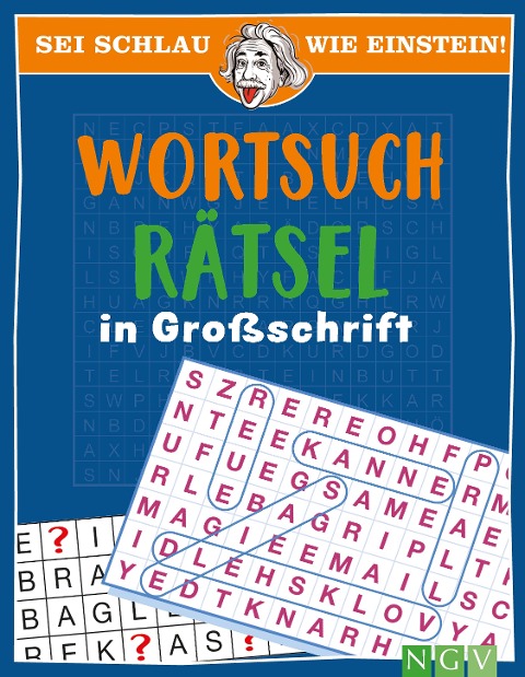 Sei schlau wie Einstein! - Wortsuchrätsel in Großschrift - 