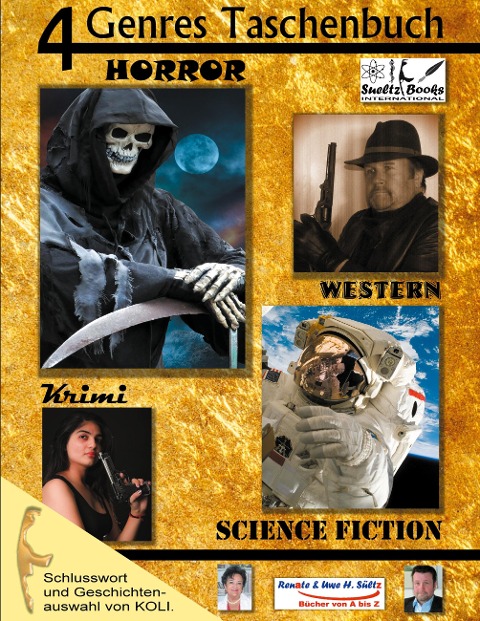 4 Genres Taschenbuch Krimi Sci-FI Horror Western - Uwe H. Sültz, Renate Sültz