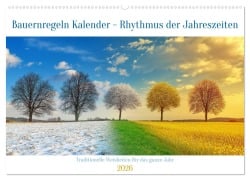 Cover-Bild zum Titel 'Bauernregeln Kalender - Rhythmus der Jahreszeiten (Wandkalender 2026 DIN A2 quer), CALVENDO Monatskalender' von 'Mb Fotografie'