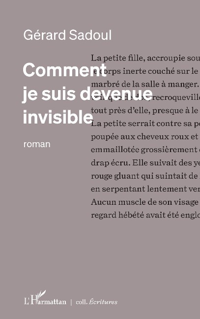 COMMENT JE SUIS DEVENUE INVISIBLE - Sadoul