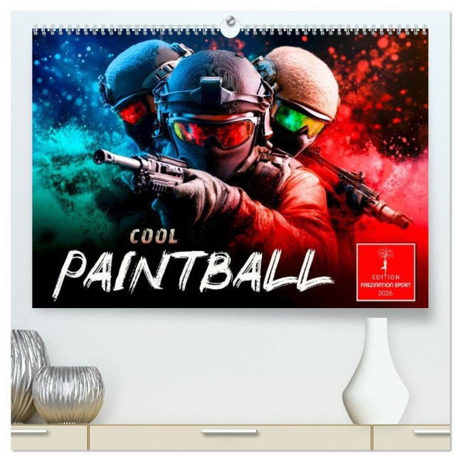 Paintball cool (hochwertiger Premium Wandkalender 2026 DIN A2 quer), Kunstdruck in Hochglanz - Peter Roder