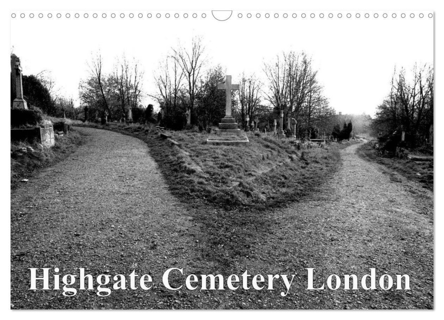 Highgate Cemetery London (Wandkalender 2027 DIN A3 quer), CALVENDO Monatskalender - Bert Burkhardt