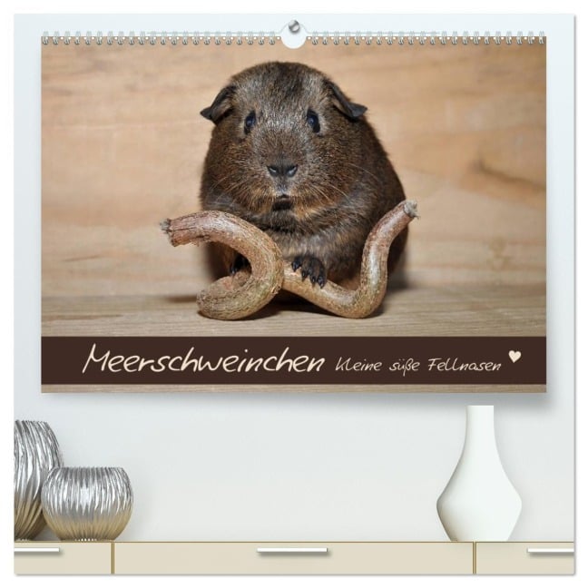 Meerschweinchen - Kleine süße Fellnasen (hochwertiger Premium Wandkalender 2026 DIN A2 quer), Kunstdruck in Hochglanz - Petra Fischer