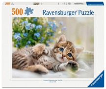 Cover-Bild zum Titel 'Erwachsenenpuzzle 500 Teile - Süßes Kätzchen' von ''