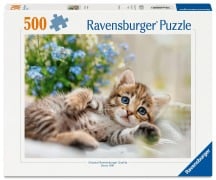 Cover-Bild zum Titel 'Erwachsenenpuzzle 500 Teile - Süßes Kätzchen' von ''