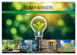 Cover-Bild zum Titel 'KLIMAWANDEL - Impressionen mit Sprüchen (Wandkalender 2026 DIN A3 quer), CALVENDO Monatskalender' von 'Susan Michel'