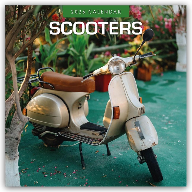 Scooters - Motorroller 2026 - 16-Monatskalender - Robin Red
