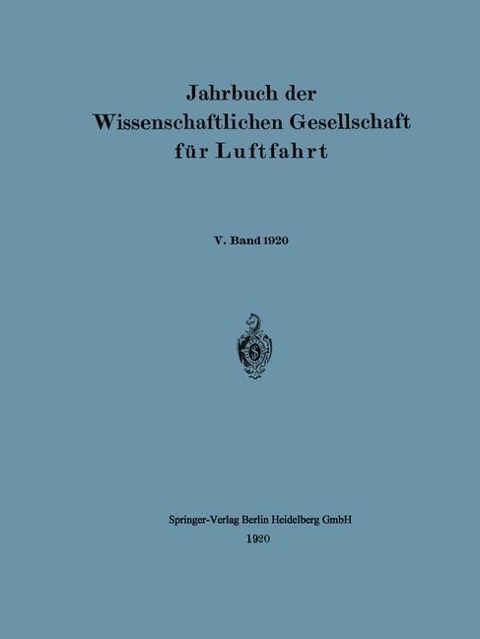 Jahrbuch der Wissenschaftlichen Gesellschaft für Luftfahrt - Wissenschaftliche Gesellschaft Für Luftfahrt