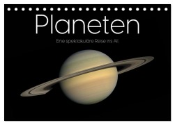Cover-Bild zum Titel 'Planeten - Eine spektakuläre Reise ins All. (Tischkalender 2026 DIN A5 quer), CALVENDO Monatskalender' von 'M. Scott'