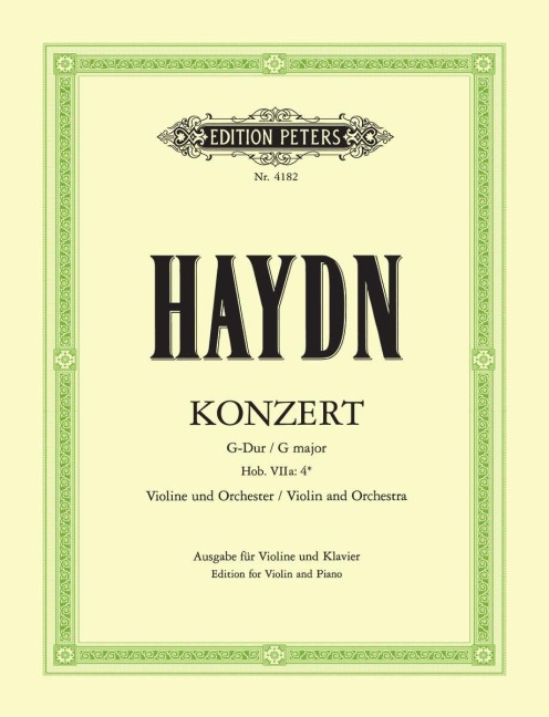 Violin Concerto in G Hob. VIIa:4 - Joseph Haydn