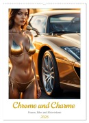 Cover-Bild zum Titel 'Chrome und Charme - Frauen, Bikes und Motorträume (Wandkalender 2026 DIN A2 hoch), CALVENDO Monatskalender' von 'Claudia Schimmack'