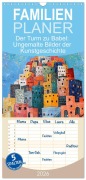 Familienplaner 2026 - Der Turm zu Babel: Ungemalte Bilder der Kunstgeschichte mit 5 Spalten (Wandkalender, 21 x 45 cm) CALVENDO - Björn Hoffmann