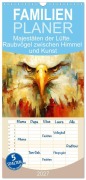 Cover-Bild zum Titel 'Familienplaner 2027 - Majestäten der Lüfte. Raubvögel zwischen Himmel und Kunst mit 5 Spalten (Wandkalender, 21 x 45 cm) CALVENDO' von 'Rose Hurley'
