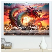 Cover-Bild zum Titel 'Drachen-Jahr - Kalenderplaner im Stile des chinesischen Tierkreiszeichens (hochwertiger Premium Wandkalender 2027 DIN A2 quer), Kunstdruck in Hochglanz' von 'Anja Frost'