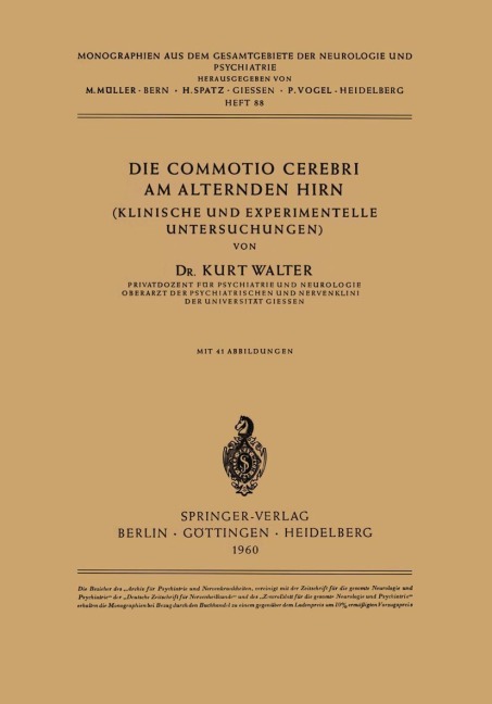 Die Commotio Cerebri am Alternden Hirn - K. Walter