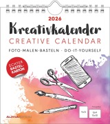 Cover-Bild zum Titel 'Kreativ-Kalender weiß 2026 - 16x17 cm - Foto, Malen, Basteln - datiert - Kreativkalender - Foto-Kalender - Alpha Edition' von ''