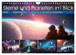 Cover-Bild zum Titel 'Sterne und Planeten im Blick (Wandkalender 2026 DIN A4 quer), CALVENDO Monatskalender' von 'Peter Kraaibeek'