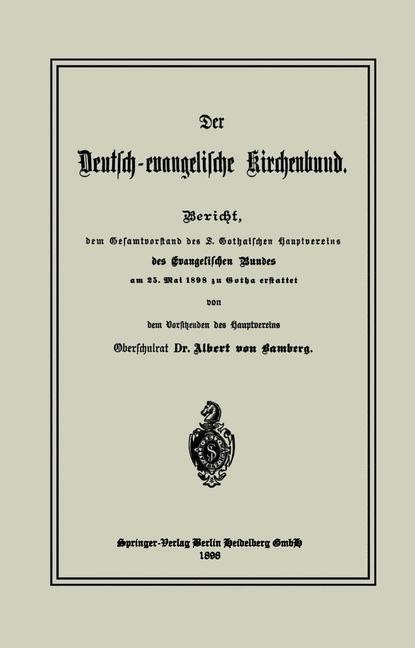 Der Deutsch-evangelische Kirchenbund - Albert Von Bamberg