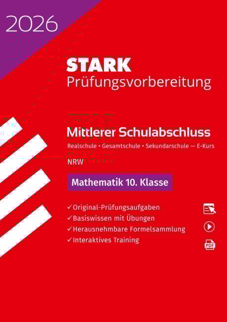 STARK Mathematik E-Kurs - Mittlerer Schulabschluss (MSA) 2026 NRW Realschule/Gesamtschule/Sekundarschule - Prüfungsvorbereitung - 