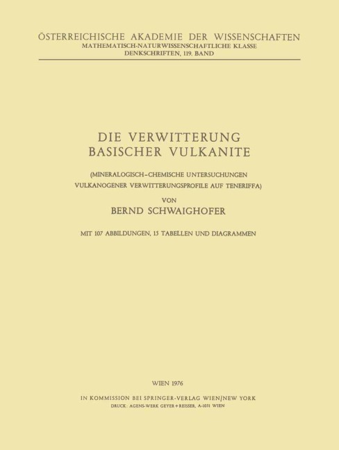 Die Verwitterung Basischer Vulkanite - B. Schwaighofer