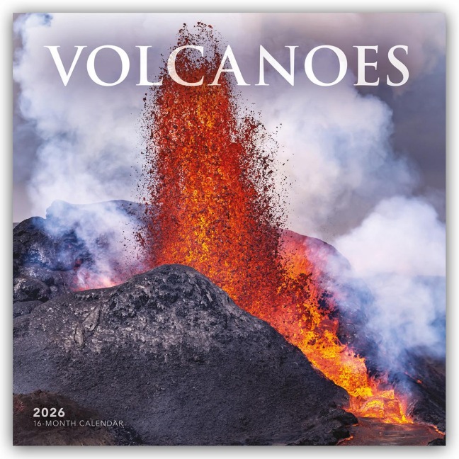 Volcanoes - Vulkane 2026 - Wand-Kalender - Carousel Calendar