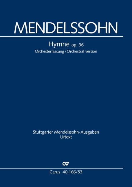 Hymne (Klavierauszug, auch Orgelauszug) - Felix Mendelssohn Bartholdy