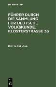 Cover-Bild zum Titel 'Führer durch die Sammlung für deutsche Volkskunde. Klosterstrasse 36' von ''
