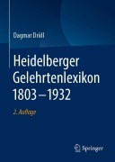 Cover-Bild zum Titel 'Heidelberger Gelehrtenlexikon 1803-1932' von 'Dagmar Drüll'