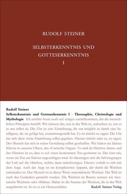 Selbsterkenntnis und Gotteserkenntnis 1 - Rudolf Steiner