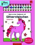 Cover-Bild zum Titel 'Mein erster Malblock mit Glitzersteinchen - Einhörner' von ''