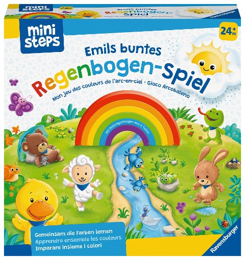 Ravensburger ministeps 4582 Emils buntes Regenbogen-Spiel, erstes Spiel zum Farbenlernen, Spielzeug ab 2 Jahren - 