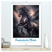 Cover-Bild zum Titel 'Fantastische Pferde (hochwertiger Premium Wandkalender 2026 DIN A2 hoch), Kunstdruck in Hochglanz' von 'Steffen Gierok-Latniak'