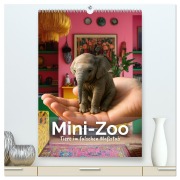 Cover-Bild zum Titel 'Mini-Zoo - Tiere im falschen Maßstab (hochwertiger Premium Wandkalender 2026 DIN A2 hoch), Kunstdruck in Hochglanz' von 'Renaissance Soul'