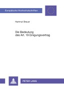 Cover-Bild zum Titel 'Die Bedeutung des Art. 19 Einigungsvertrag' von 'Hartmut Breuer'