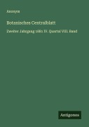 Cover-Bild zum Titel 'Botanisches Centralblatt' von 'Anonym'