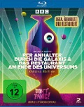 Cover-Bild zum Titel 'Per Anhalter duch die Galaxis / Das Restaurant am Ende des Universum' von 'Douglas Adams'